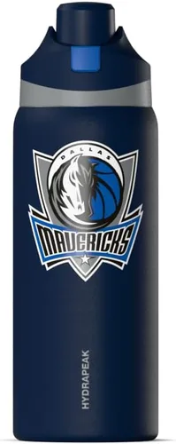 Miniatura 29 de Hydrapeak Botella de agua aislada con licencia oficial de la NBA Phoenix Suns Oasis de 32 onzas con tapa de botón y asa integrada, botella deportiva