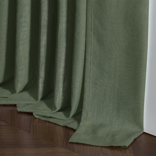 Miniatura 173 de Cortinas de lino natural con pliegues fruncidos de 120 pulgadas de largo para sala de estar, cortinas plisadas con ganchos y lengüeta trasera