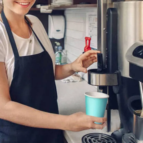 Miniatura 7 de Vasos de papel de 8 onzas, paquete de 50 tazas de café de papel desechables para bebidas calientes o frías para fiestas, picnic, barbacoa, viajes