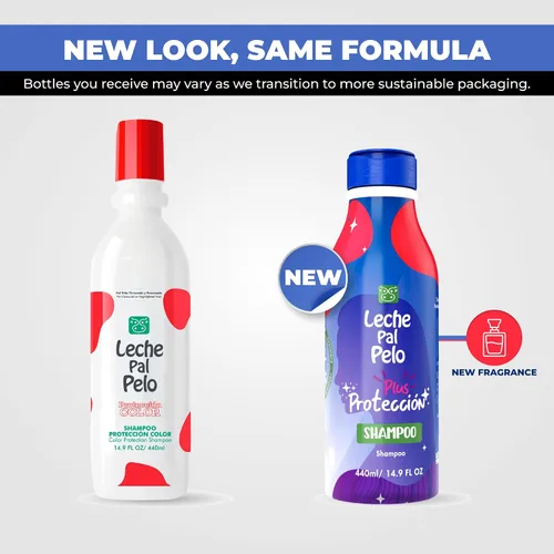 Miniatura 5 de Leche Pal Pelo Protection Plus - Champú hecho sin sulfatos para cabello teñido - Limpieza suave con arroz, proteína de quinua - 14.9 oz