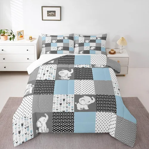 Miniatura 14 de Homewish Lindo juego de edredón de perros, juego de ropa de cama verde para niños, niñas y mujeres, edredón de verano para adultos, juego de edredón