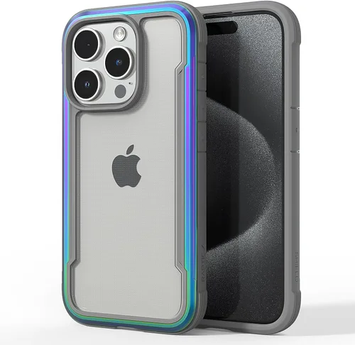 Miniatura 16 de RAPTIC Shield para iPhone 14, funda protectora transparente a prueba de golpes, grado militar, probada en caídas de 10 pies, marco de aluminio