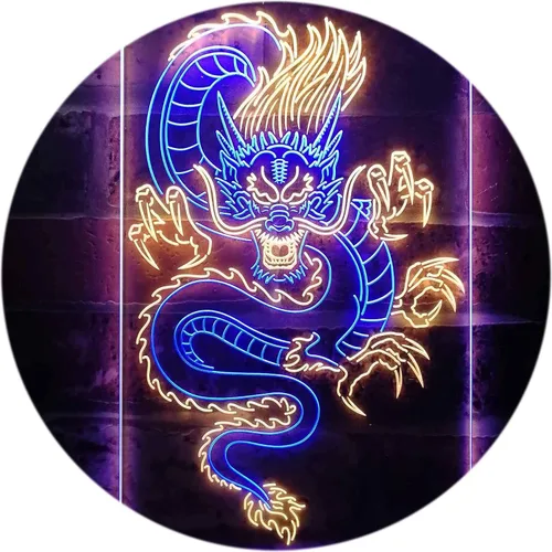 Miniatura 18 de Cartel de neón ADVPRO LED con dragón chino, letrero de neón LED de color dual st6-i3225