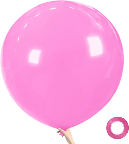 Miniatura 14 de Globos grandes de 36 pulgadas, 9 unidades, globos negros gigantes de látex, globos grandes para decoración de cumpleaños, bodas y fiestas. (Negro)