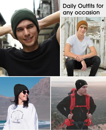 Miniatura 6 de FURTALK Gorro para hombre y mujer, con puños, grueso, unisex, gorro de invierno