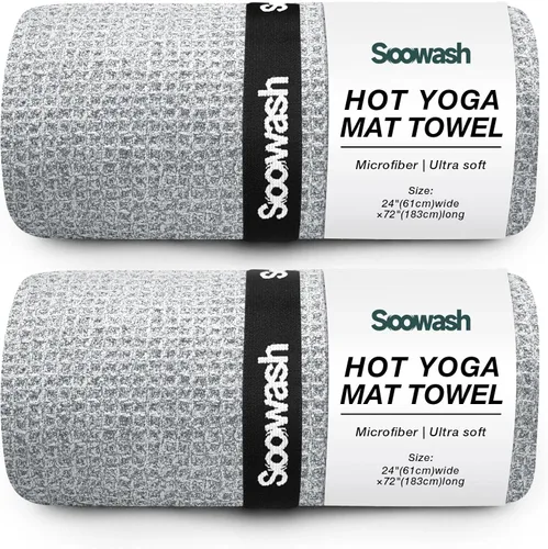 Miniatura 15 de Toalla de yoga caliente, toallas de microfibra antideslizante para yoga caliente, absorbente de microfibra, sudor, cubierta antideslizante, bikram