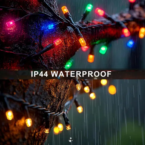 Miniatura 4 de Dazzle Bright Luces de Navidad que cambian de color, 66 pies, 200 LED, blanco cálido y multicolor, impermeable, con control remoto, 11 modos