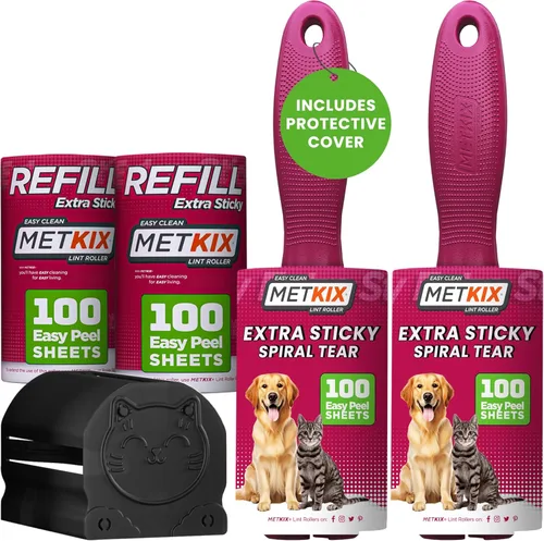 Rodillos de pelusa para pelo de mascotas extra pegajosos, diseño de cubierta especial, removedor de pelo de mascotas, 400 hojas