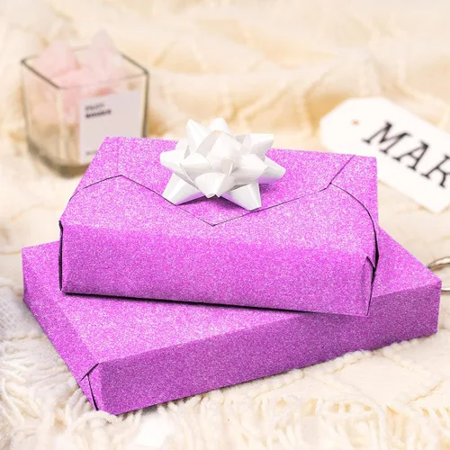 Miniatura 3 de Papel tapiz de purpurina morada, papel tapiz autoadhesivo para gabinete, envoltura de regalos, decorativo, extraíble, de 17.7 x 393.7 pulgadas