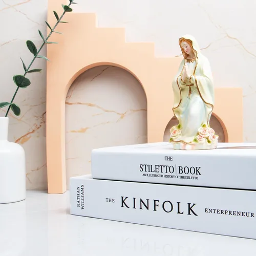 Miniatura 6 de Estatua de la Virgen María, 4.8 pulgadas, estatuas católicas de la Virgen Madre María, adecuadas para decoración religiosa y colección y uso