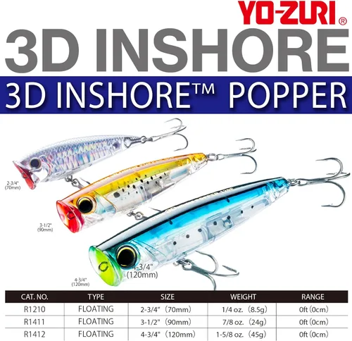 Miniatura 3 de Duel Yo-Zuri Inshore Popper Chartreuse
