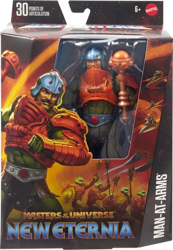 Miniatura 2 de Masters of the Universe Masterverse New Eternia Figura de acción y accesorios, Man-At-Arms Deluxe MOTU coleccionable con 30 articulaciones, 7