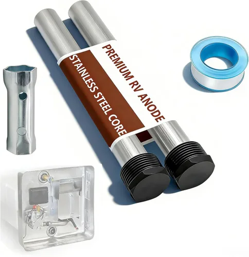 2 PCS Varillas de Ánodo para Calentador de Agua de RV y Llave de Vaso de 1-1/16 Pulgadas, Calentador de Agua para Autocaravana Varilla de Ánodo de