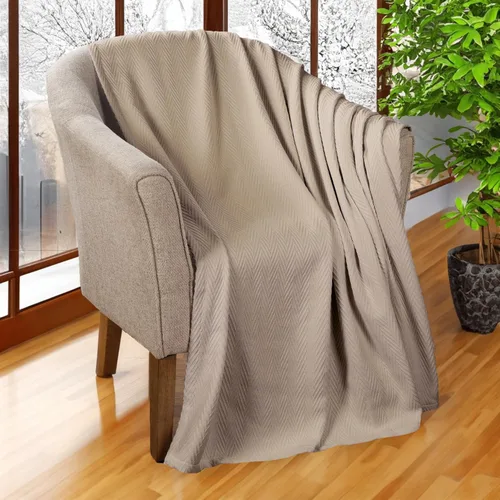 Miniatura 2 de Superior Metro - Manta de algodón para todas las estaciones, manta tejida para sofá, cama, ropa de cama, casa de campo, artículos esenciales