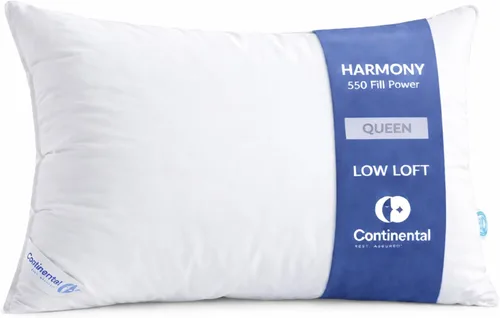 Miniatura 26 de Continental Bedding Harmony White Goose Down Pillow 550 Fill Power Medium Loft 100% algodón 300 hilos Shell tamaño estándar 1 paquete fabricado