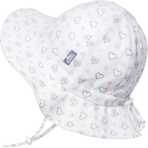 Miniatura 28 de JAN & JUL Sombrero de sol de algodón UPF 50+ con ala ancha para niñas pequeñas
