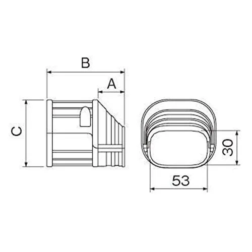 Miniatura 2 de Inaba Denko SEN-100-B Cubierta cosmética de fontanería, cubierta de terminal, para conexiones de dispositivos, marrón