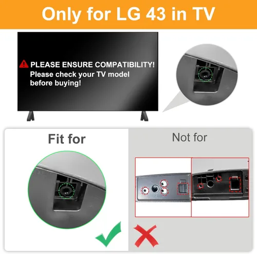 Miniatura 3 de Patas de repuesto para TV LG, patas de soporte de TV para 40 43 pulgadas LG TV patas 40UJ6300 43UJ6300 43UJ630V 43UN6950ZUA 43UM6900 43UK6300