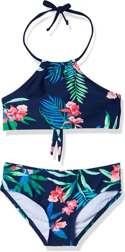 Miniatura 25 de Kanu Surf Mahina bikini halter de 2 piezas para niñas, traje de baño para playa mahina azul