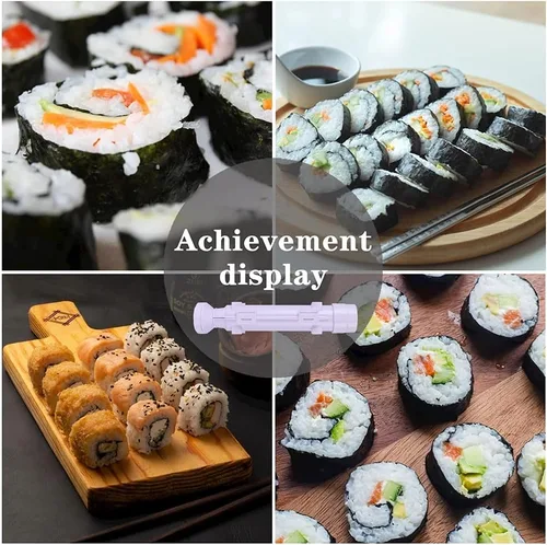 Miniatura 4 de Kit de bazooka de sushi URED, juego de máquina de sushi, molde de rodillo de sushi de plástico de grado alimenticio, kit de fabricación de sushi