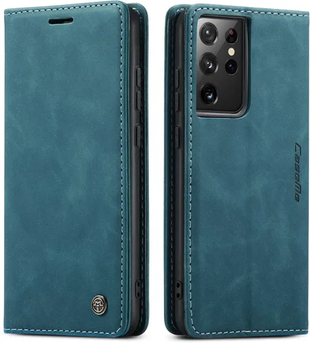Miniatura 12 de Funda tipo cartera compatible con Samsung Galaxy S21 con tarjetero de bloqueo RFID, funda de piel con función atril para Samsung Galaxy S21 de 6.2