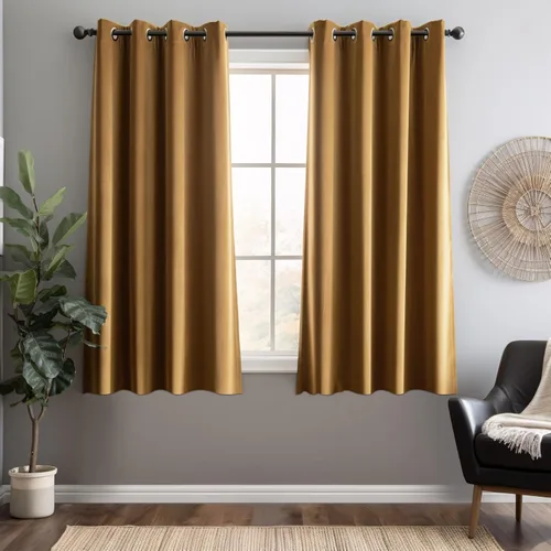 Miniatura 9 de Juego de 2 paneles de cortinas de terciopelo negro, cortinas súper suaves con ojales para decoración de sala de estar y dormitorio, reducción