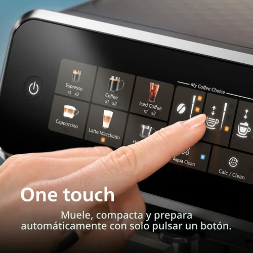 Miniatura 3 de Philips Máquina de café expreso totalmente automática serie 3300 con sistema de leche LatteGo y molinillo integrado, 6 preajustes de café caliente