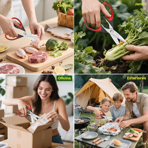 Miniatura 9 de iBayam Tijeras de cocina multiusos resistentes, juego de utensilios de cocina, utensilios de cocina de acero inoxidable, herramientas de utilidad