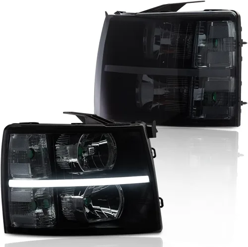 Miniatura 30 de G-PLUS Conjunto de faros, compatible con Chevy Silverado 2007 2008 2009 2010 2011 2012 2013 2014 Chevy Silverado parachoques faro, lente