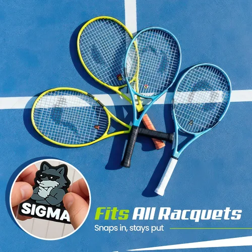 Miniatura 4 de Amortiguador de Raqueta de Tenis - Bonitos Diseños - Amortiguador de Choque de Tenis Reductor de Vibración y Ruido para Raquetas - Accesorios