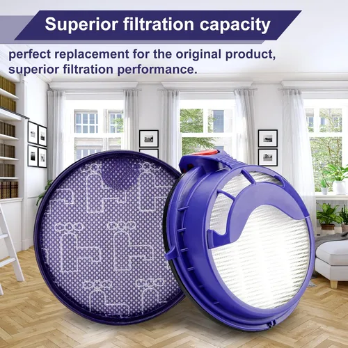 Miniatura 3 de Kit de filtro de repuesto para filtros de bola de vacío DC25, incluye filtros premotor lavables 919171-0 y filtros de motor de poste 916188-05