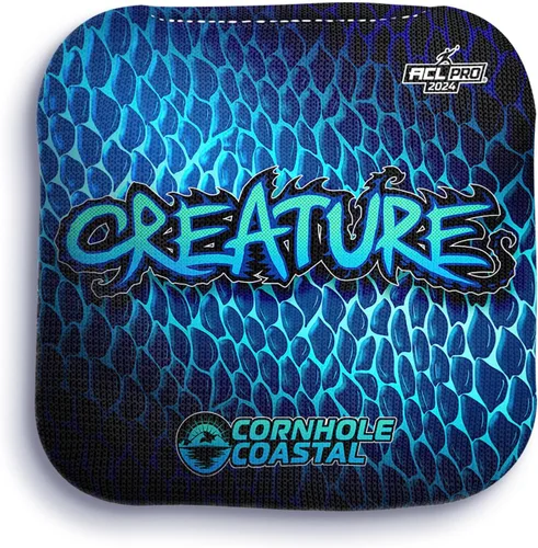 Miniatura 15 de Juego de 4 bolsas de maíz profesionales reguladoras para juegos de lanzamiento de cornhole, para todos los niveles de habilidad (criatura)