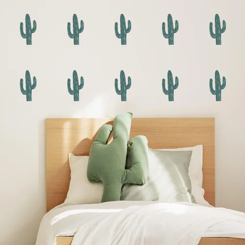 Miniatura 2 de Calcomanías de pared de cactus - Juego de 12 calcomanías de vinilo de 8 pulgadas para pared para guardería, dormitorio, cocina, aula, decoración