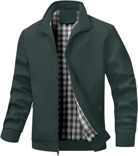 Wizoat Chaqueta Bomber para Hombre Ligera Casual Cortavientos Chaquetas con Cremallera Abrigo