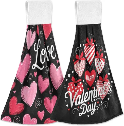 Miniatura 22 de Juego de 2 toallas de cocina colgantes con hojas de arce otoñal, toalla de secado rápido, toallas de té para mesa de baño, gimnasio, decoración