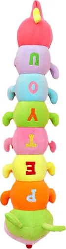 Miniatura 3 de AOQI Almohada de peluche multicolor de oruga grande para abrazar, bonita almohada suave de felpa, juguete de peluche gigante, regalos