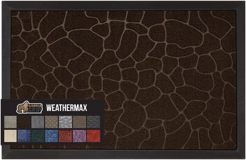 Miniatura 23 de Gorilla Grip - Tapete WeatherMax todoterreno 100% impermeable, caucho natural, resistente a manchas y decoloración, perfil bajo, interior y Grafito