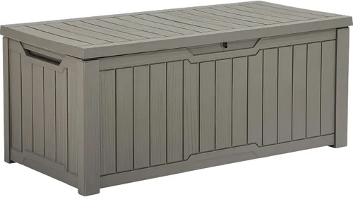 Miniatura 11 de YITAHOME Caja de almacenamiento para la terraza, de 51 galones, contenedor de almacenamiento para exteriores resistente a la intemperie para cojines