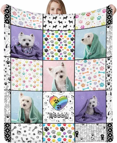 Miniatura 14 de Artsadd Manta de memoria personalizada, regalo personalizado con imagen de perro, manta conmemorativa, regalo de condolencias para amantes