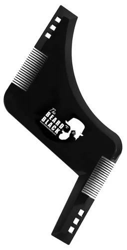 The BEARD BLACK Herramienta de modelado y peinado de barba con peine integrado para una alineación y bordes perfectos, úsalo con un recortador de