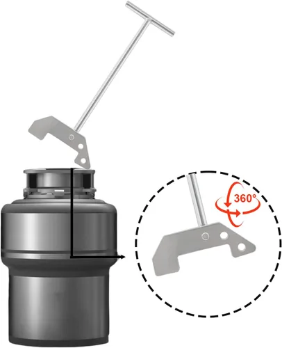 Miniatura 4 de 2 unids/set de desatascamiento de eliminación de basura, eliminación de basura Unjamming 1037 para Moen/Waste King trituradores de basura y llave