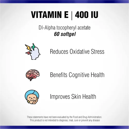 Miniatura 5 de Natural Systems - Vitamina E 60 cápsulas blandas de 400 UI de Natural Systems - Suplementos de vitamina E para el sistema inmunológico * - Cápsulas