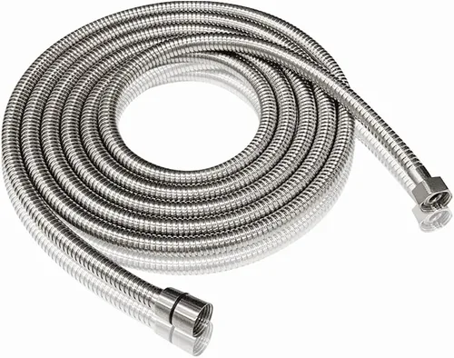 PHASAT Manguera de ducha, reemplazo de manguera de ducha extra larga de 138 pulgadas, manguera de cabezal de ducha de acero inoxidable 304, Níquel