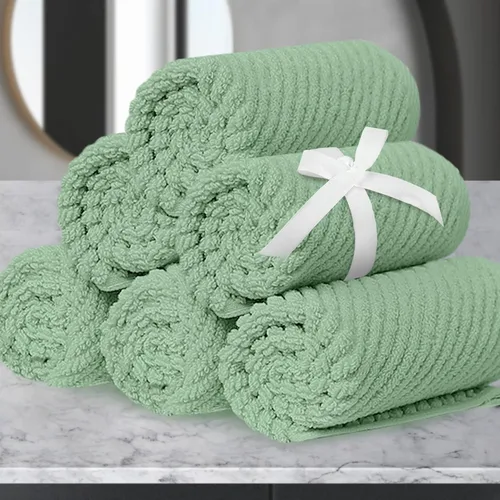 Miniatura 94 de VOOVA & MOVAS Toallas de baño amarillas – 100% algodón Secado rápido Peso Gruesas Suave, juego de 6 toallas de baño, 2 toallas grandes de 30