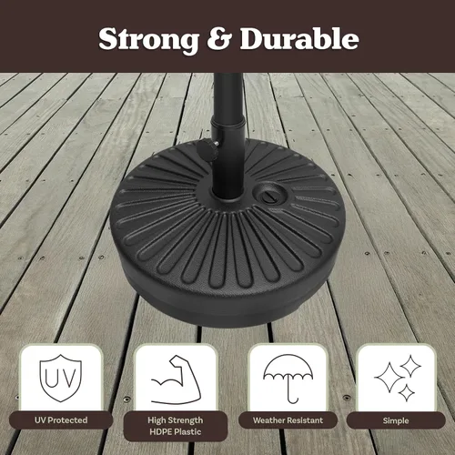 Miniatura 5 de Pure Garden - Soporte para paraguas – Base de sombrilla independiente rellenable de 50 libras – Llena de arena para uso al aire libre en cubiertas