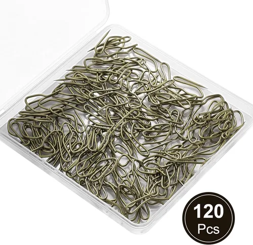 Miniatura 4 de Shappy Paquete de 120 ganchos para cortinas para cortinas, ganchos plisados de metal con caja transparente de 1.2 pulgadas para puerta de ventana