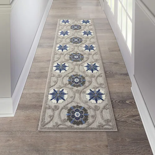 Nourison Home Aloha - Alfombra de 2 pies 3 pulgadas x 8 pies, fácil de limpiar, no se desprende, para dormitorio, sala de estar, comedor y cocina (8