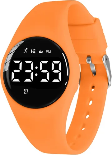 Miniatura 45 de Relojes para niños y niñas, reloj deportivo digital con contador de pasos, podómetro, alarma de vibración, sin aplicación, impermeable, rastreador