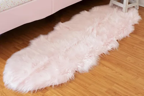 Miniatura 8 de Alfombra de piel sintética suave y sedosa, 2 x 3 pies, alfombra negra esponjosa, alfombra de piel de oveja, alfombra lanuda para sala de estar