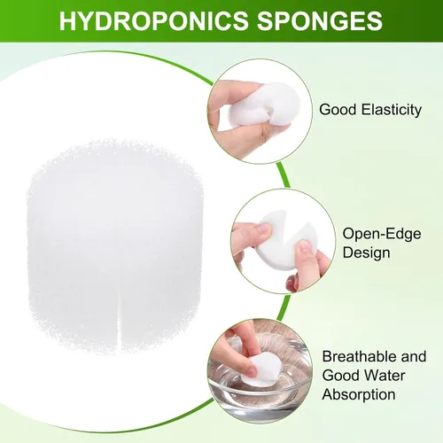 Miniatura 2 de M METERXITY Paquete de 50 esponjas hidropónicas, esponjas cilíndricas de medio de cultivo de 0.98 pulgadas para plantar herramientas de jardinería